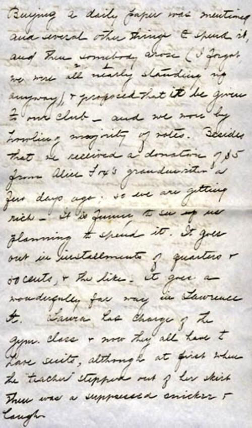 Letter from Gertrude Weil to her Family, March 18, 1897, page 5