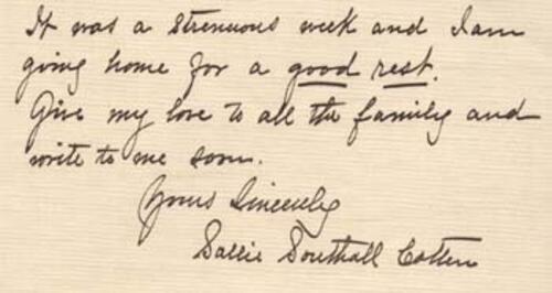 Letter from Sallie Southall Cotten to Gertrude Weil, May 12,1912, page 3