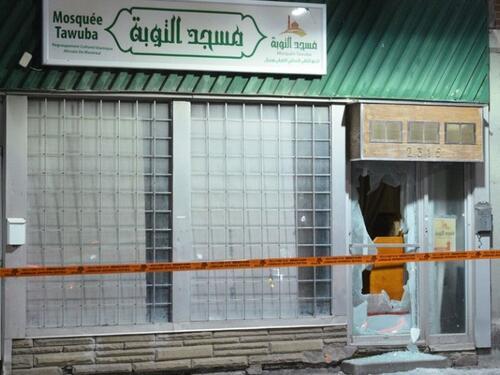 Image of Vandalized Al-Tabuwa Mosque in Montreal 