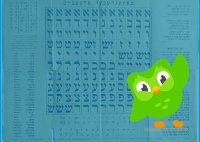 Yiddish Duolingo graphic