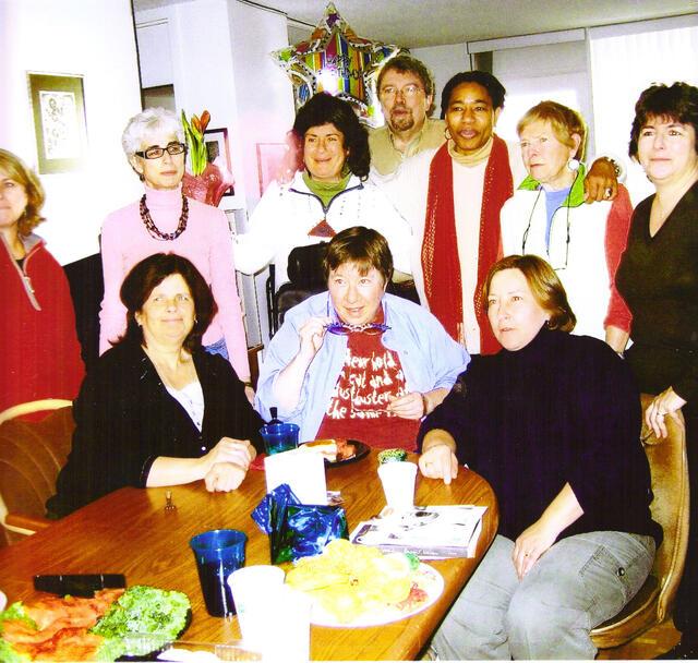 Donna E. Arzt Celebrating Her Birthday with Faculty Friends