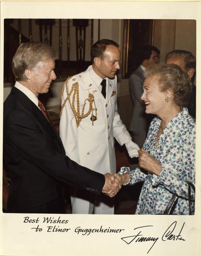 Elinor Guggenheimer with President Jimmy Carter