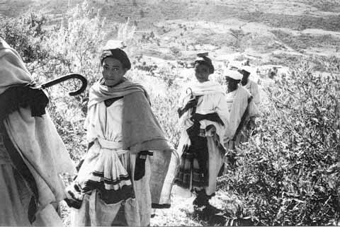 Women Arriving at the Mountaintop in Ambover for the Sigd Festival