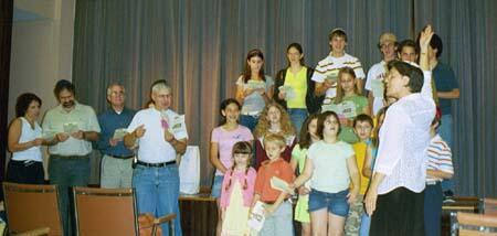 Students and Adults at Rodef Shalom Temple