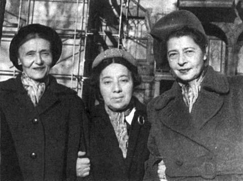 Rokhl Korn, Kadya Molodowsky, and Ida Maze