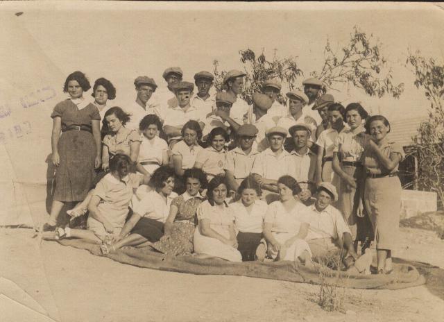 Members of the Shahal Group (15 boys, 15 girls) pose for a group photo.