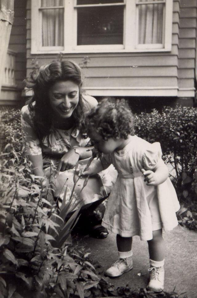 Sylvia Rothchild with Joan Rothchild, Rochester, New York, Summer 1945