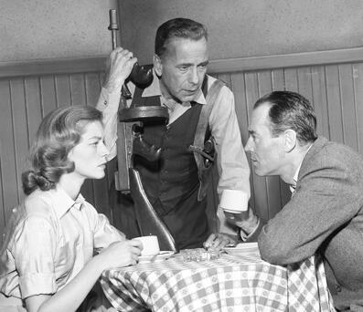 Lauren Bacall, Humphrey Bogart, and Henry Fonda, 1955