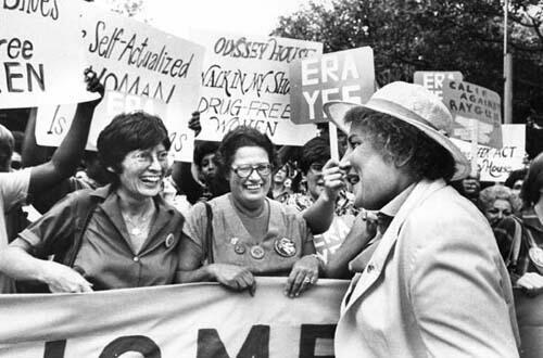 Bella Abzug at a Women's Equality Day March in New York City, 1980