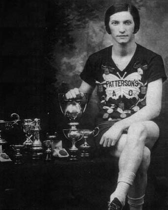 Bobbie Rosenfeld with her Trophies