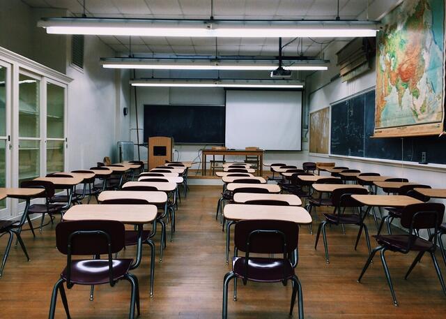 Photograph of a school classroom