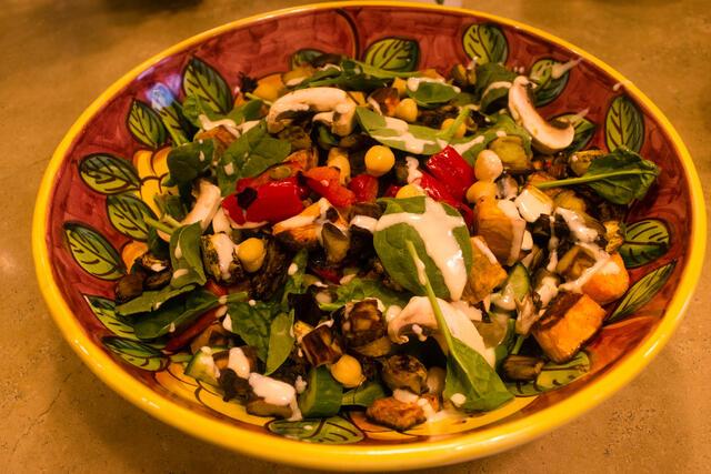 Final Sabich Salad Plating Photo (dressed)