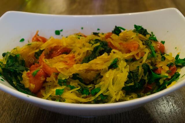 Plated Spaghetti Squash