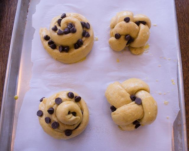 Pre-baked Challah, multiple types of braids