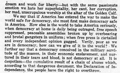 Excerpt from Emma Goldman's Speech to the Jury at her Trial for Conspiracy to Obstruct the Draft