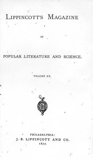 Lippincotts Magazine, 1877