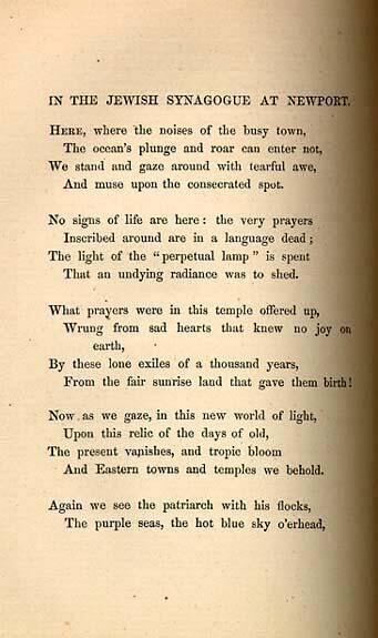 "In the Jewish Synagogue at Newport," by Emma Lazarus, page 1