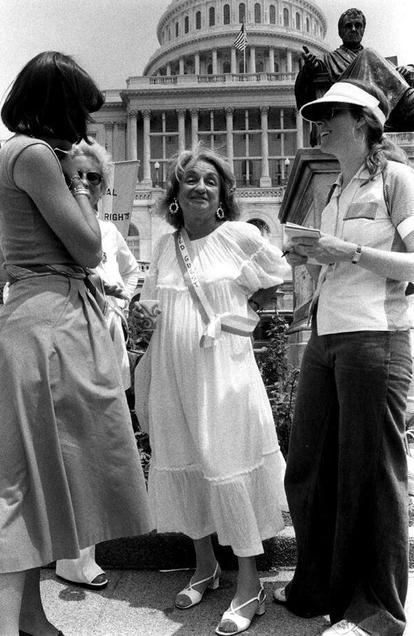 Betty Friedan at ERA March in Washington, DC, July 9, 1978