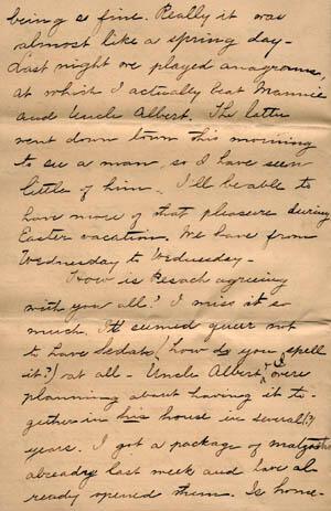 Letter from Gertrude Weil to her Family, March 29, 1896, page 4