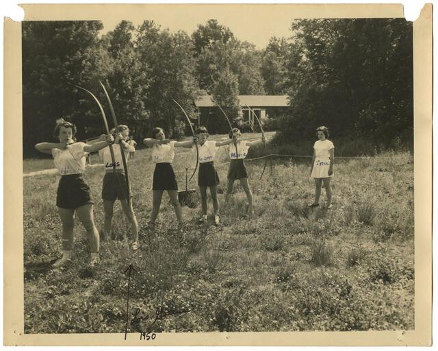 Archery Class at Camp Watitoh, 1950