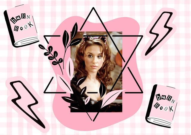 Collage of Gretchen Wieners from "Mean Girls"