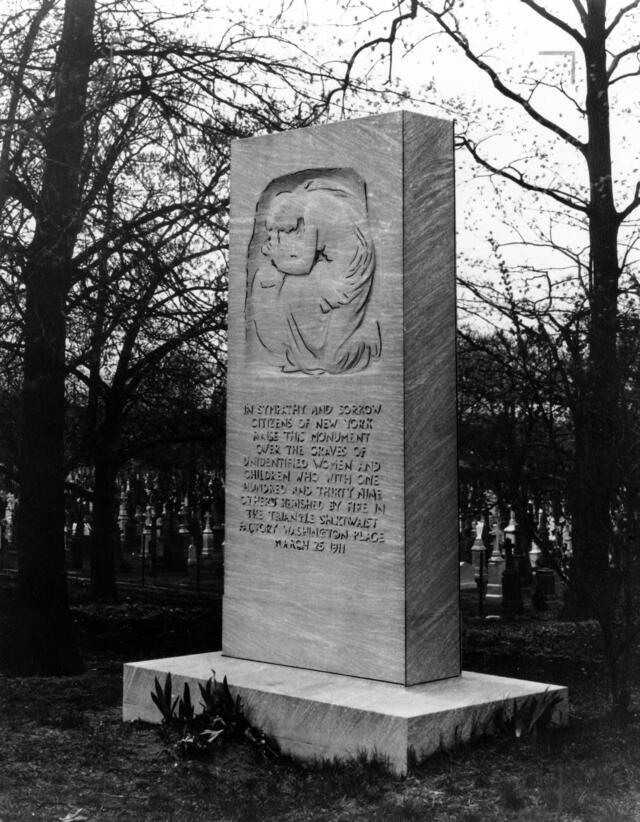 "Triangle Fire Memorial to the Unknowns" Evergreens Cemetery, Brooklyn