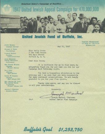 United Jewish Appeal Campaign Letter, May 17, 1947 