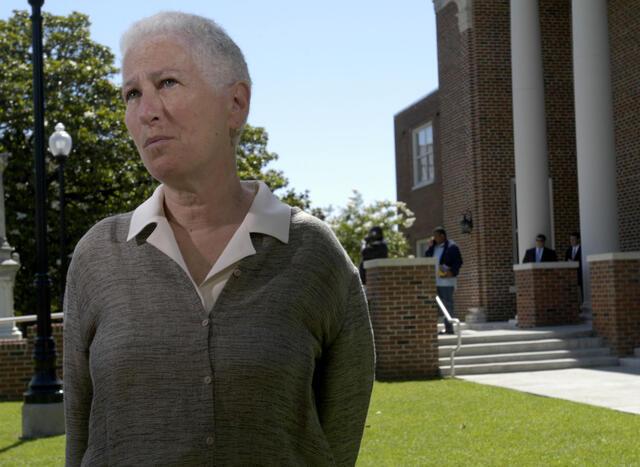 Rita Schwerner Bender outside courthouse