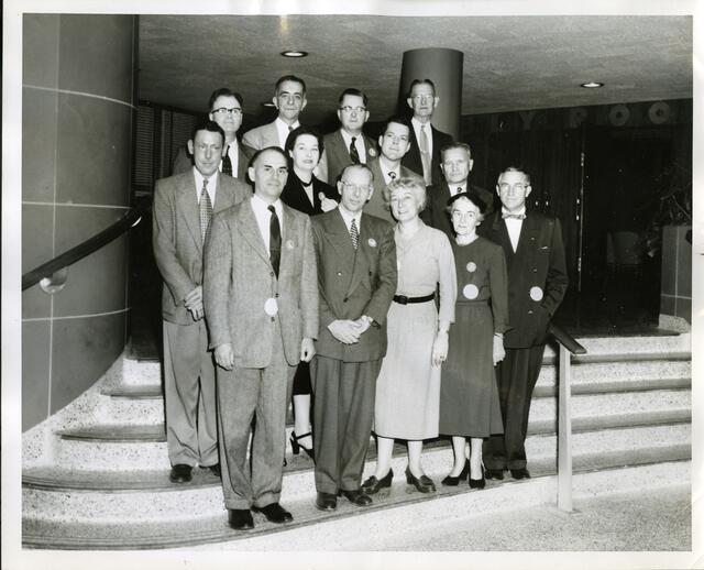 Labor activist and educator Theresa Wolfson, third from left in the front row. 