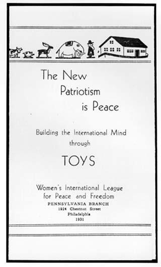 "The New Patriotism Is Peace," Women's International League for Peace and Freedom